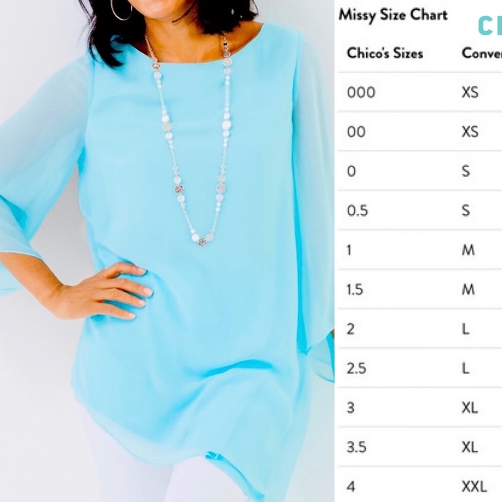 Chico’s Asymmetrical Drama Top INCLUDING a necklace and earring set!
